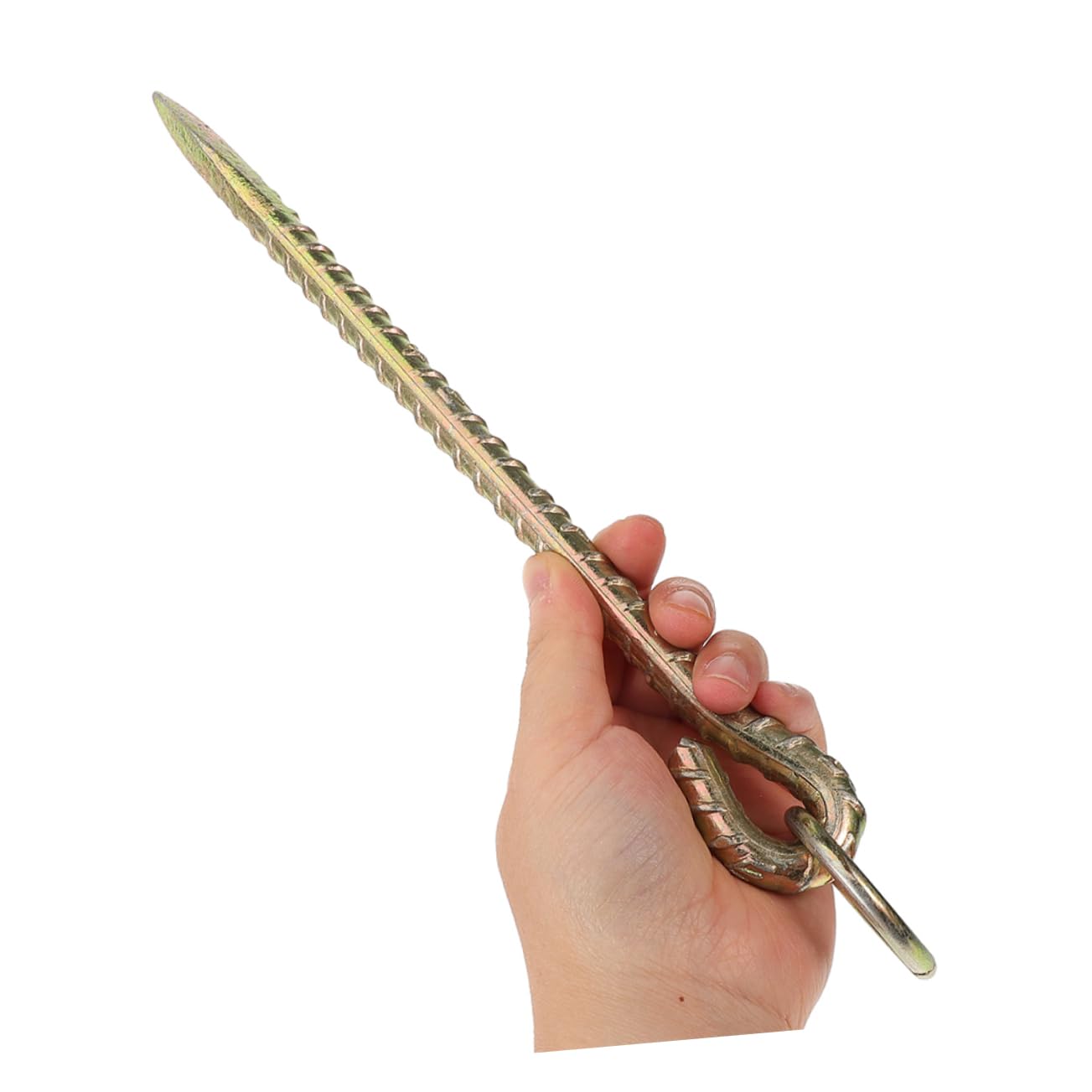 UPKOCH 5 Szt. Częściowy Solidnych Ground Stake Anchors z Wygiętym Oczkiem Trwałe Dog Anchors for Ground Heavy Duty Dog Stakes for Outside dla Bydła Owiec i Psów Podczas Kempingu i