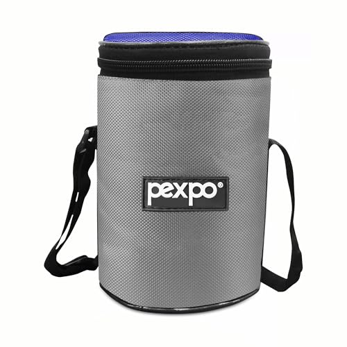 Image of Go24 pexpo Marvel-4 Stainless Steel Meal Box with 4 Containers(2 * 280ml, 200ml, 430ml), 1 Spoon & Bag - Grey & Blue |BPA Free Lid | Leak Proof | Lunch Box for Office Men and Women