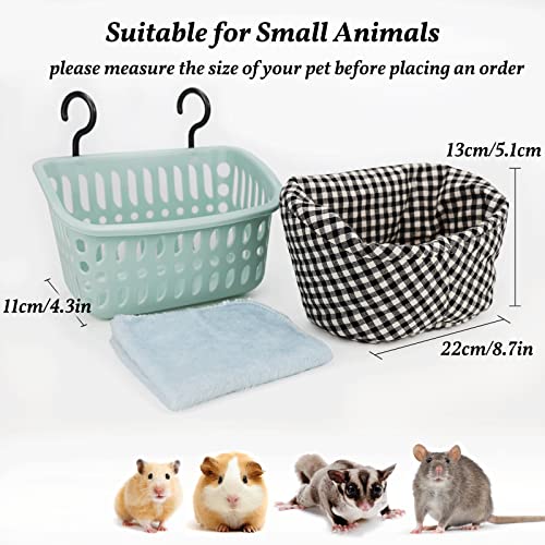 Image of JWShang Rat Hammock for Cage, Chew Proof Hanging Basket Bed with Sturdy Hooks, Pet Cage Accessories, Safe Cozy Small Animal Rodent Hammock for Sugar Glider Mice Snuggling Sleeping