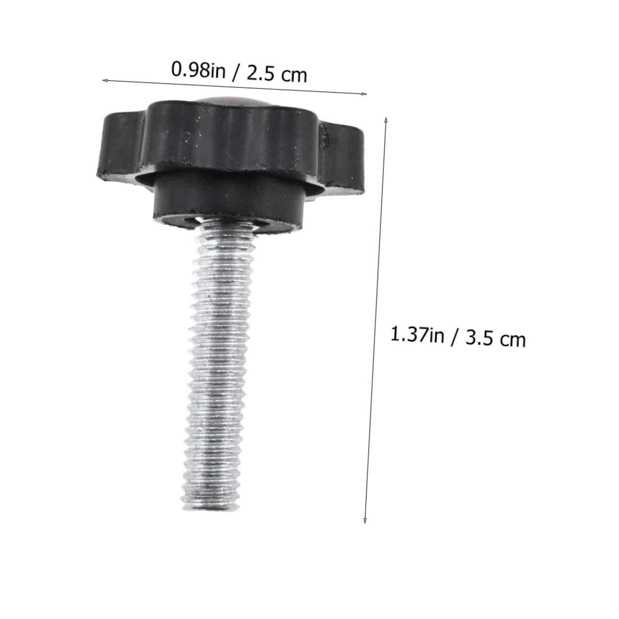 VILLFUL 10pcs Screw Threaded Instruments Handgrips Thread Knob Jig Knobs Head Clamping Knob Clamping Knob with Hand Grips Thread Knob Handle Clamping Knobs Black Plastic