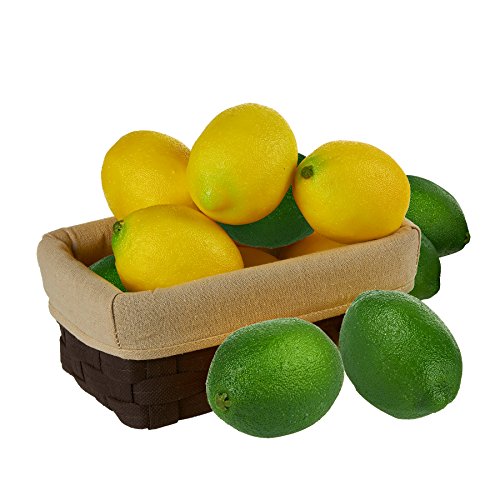 Juvale Large Artificial Lemons And Limes, Realistic Decorative Home Kitchen Fake Prop Fruit - Set Of 12 #TOP4