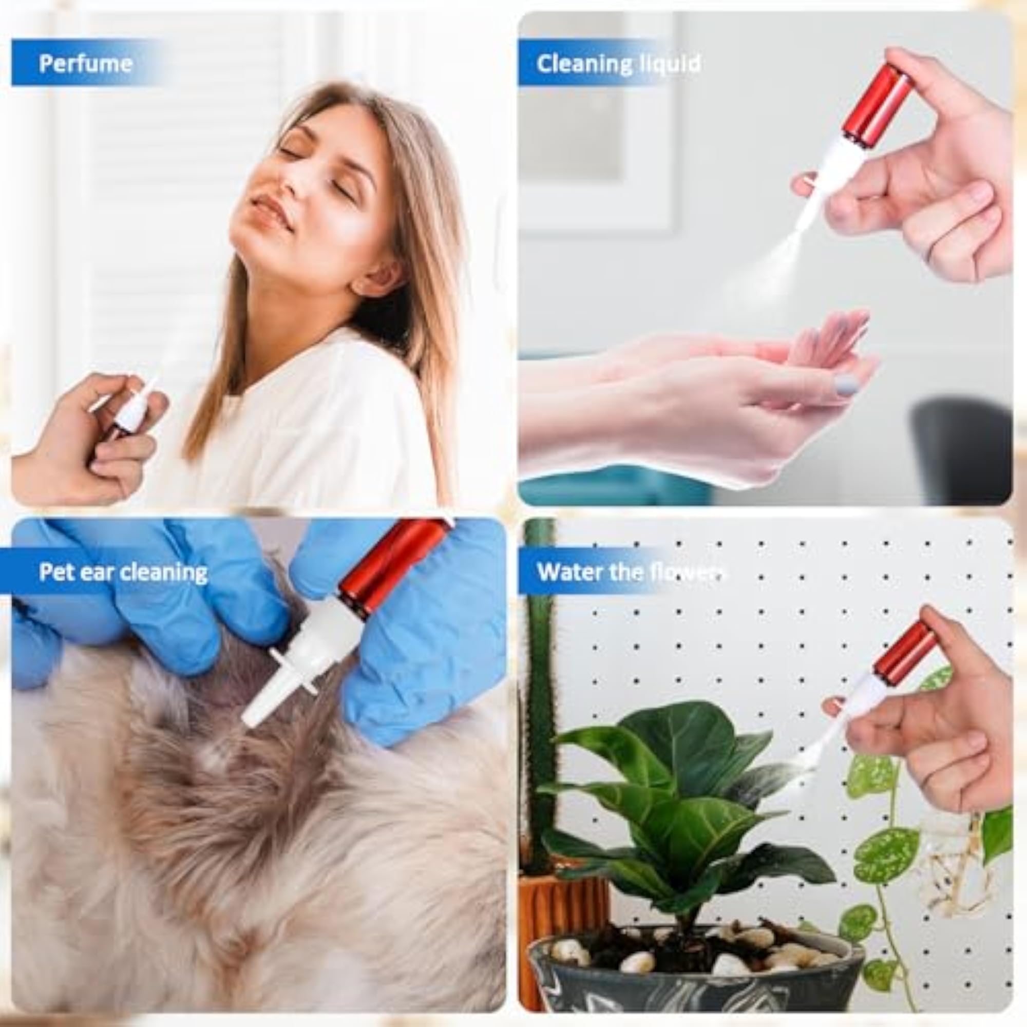 10pcs Empty Nasal Spray Bottle Amber Glass