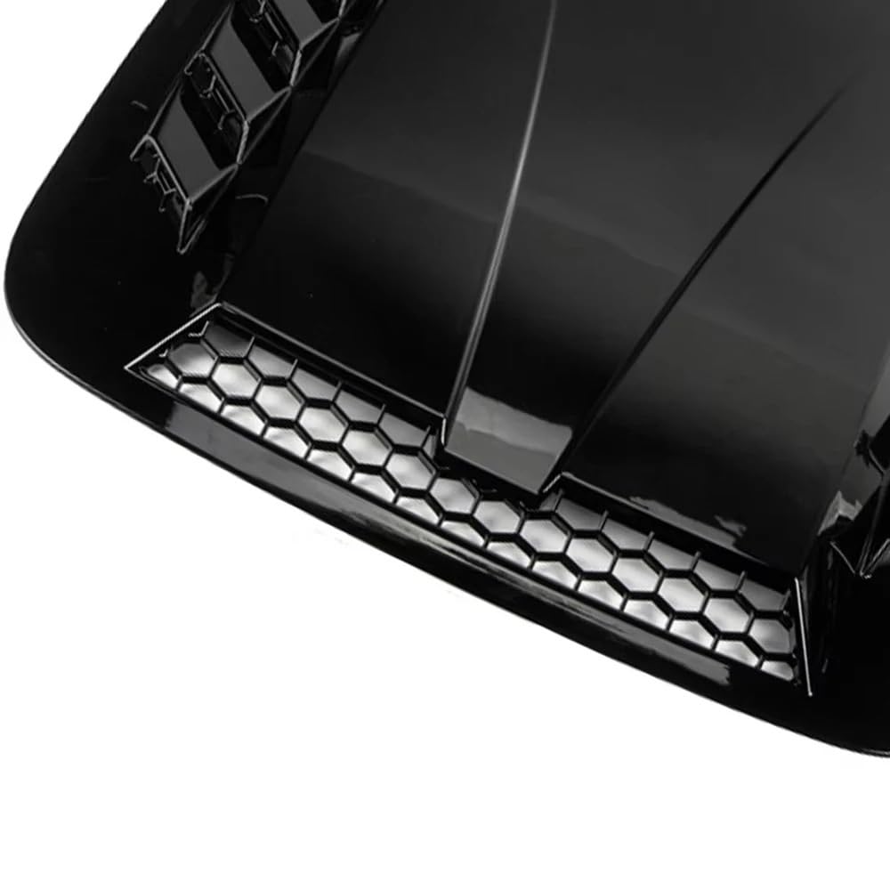 Car hood trim cover Accessorio decorativo auto nero lucido, accessorio universale copertura cofano motore anteriore, presa d'aria