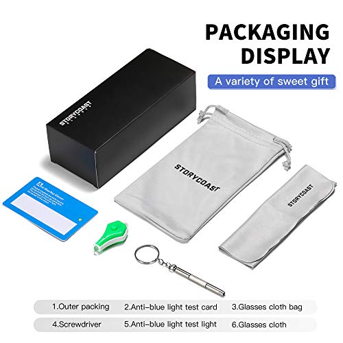 Buy STORYCOAST 2 Pack Blue Light Blocking Glasses,Anti Eye Eyestrain