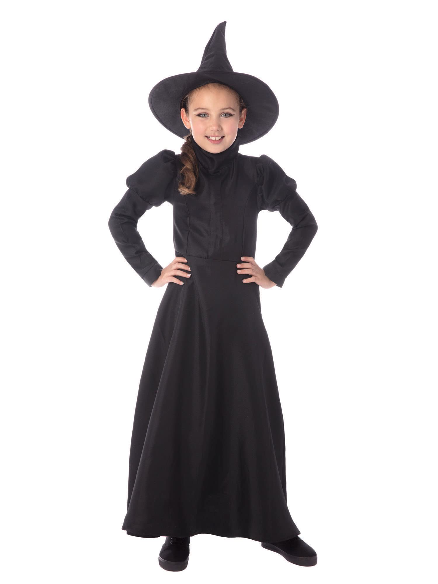 Bristol Novelty CF225S Wickedest Witch CHILD Small Costume, Girls, Black, 3-4 Years Old Halloween