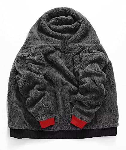 Image of ZITY Boys Zip Up Hoodie Fleece Jacket Kids Sherpa Lined Sweatshirts Outerwear Unisex Warm Winter Coat 6-15 Years Old