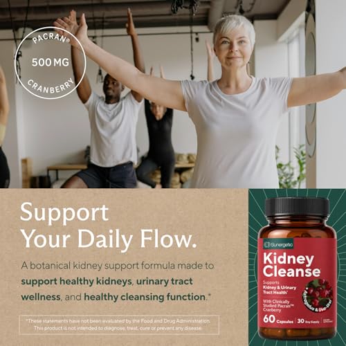 Image of Premium Kidney Cleanse Supplement - Powerful Kidney Support Formula With Cranberry and Astragalus- Helps Support Healthy Kidneys & Urinary Tract Support - Kidney Cleanse Detox & Repair - 60 Capsules