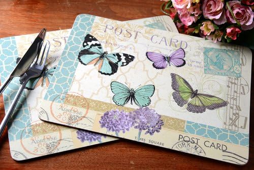 Creative Tops Postcard Premium 6-Piece Set of Cork-Backed Placemats by, 30 x 22.8 cm (11¾" x 9")