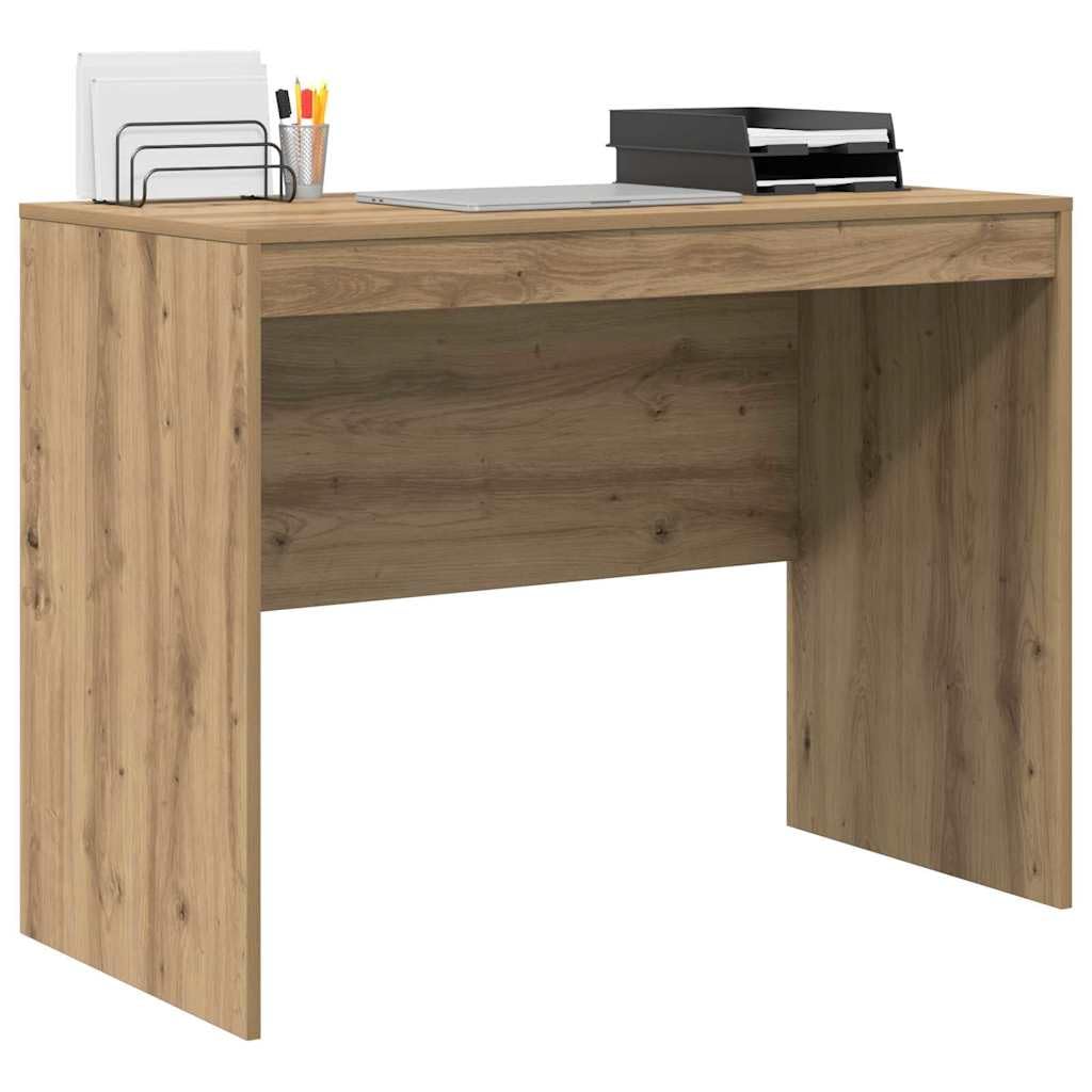 vidaXL Desk Artisan Oak 100 x 50 x 76 cm, Compact Desk, Modern Style, Ergonomic Workspace, Functional Writing Table, Durable Indoor Furniture for Small Rooms