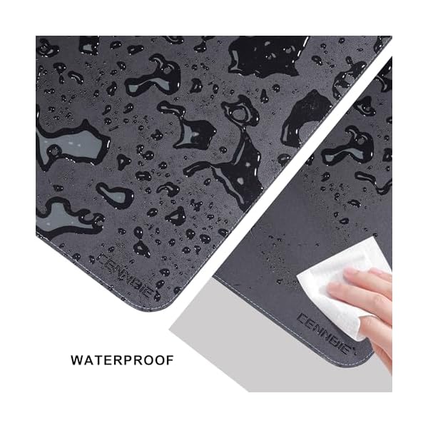 CENNBIE 100x50cm Desk Pads Artificial Leather Laptop Mat, Perfect Desk Mate for Office and Home, Rectangular, Large - Image 4