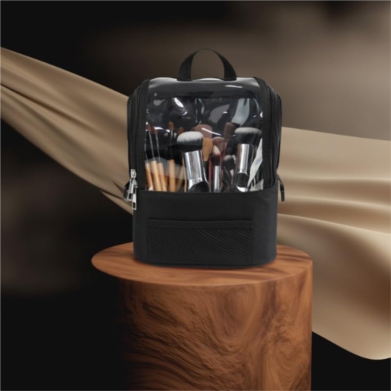 Borsa for pennelli da trucco grande capacità borsa con cerniera diagonale