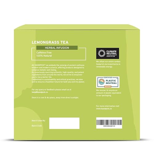 Vista 128 de HANDPICK, Bolsas de té negro orgánico English Breakfast (100 unidades) USDA Orgánico, sin OMG Té negro fuerte, robusto y alto en cafeína Bolsas