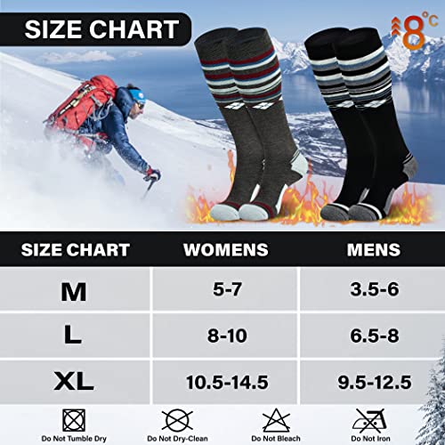 Ski Socks 50% Merino Wool Thermal Knee High Winter Snowboard Sport Socks Men Women4