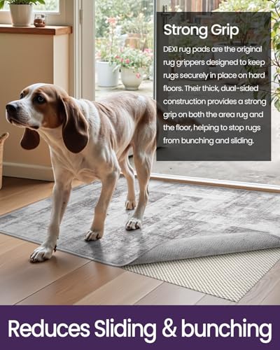 DEXI Rug Pad Gripper for Hardwood Tile Floor, 3x6.5 Non Slip Under Carpet Padding Cushioned, Waterproof Thick Walking Pads for Area Rugs, White - Image 5