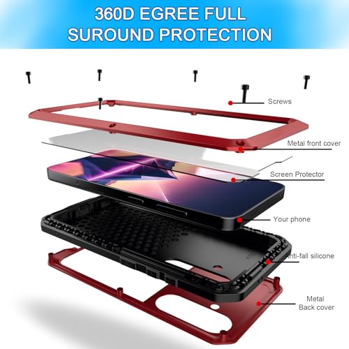 Coque en métal pour Samsung S25 Plus militaire robuste antichoc et durable