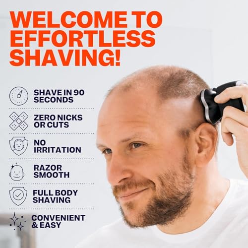 Image of Freebird FlexSeries Electric Head & Body Hair Shaver, Mens Cordless Rechargeable Wet and Dry Skull, Bald Head, Back, Groin Waterproof Razor with Rotary Blades (FlexSeries Pro, Without Accessories)