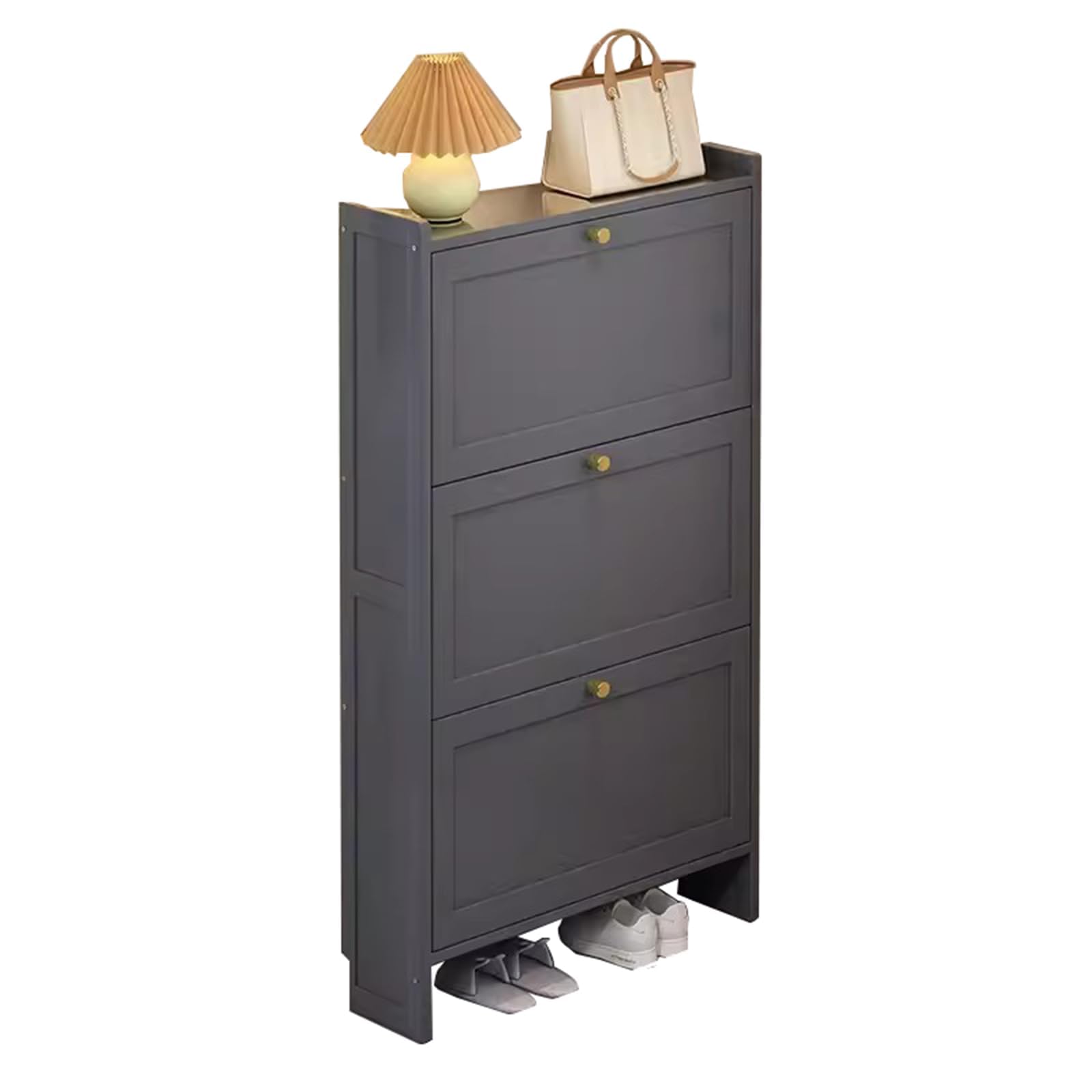 Meuble de rangement pour chaussures en bambou au design épuré 50cm