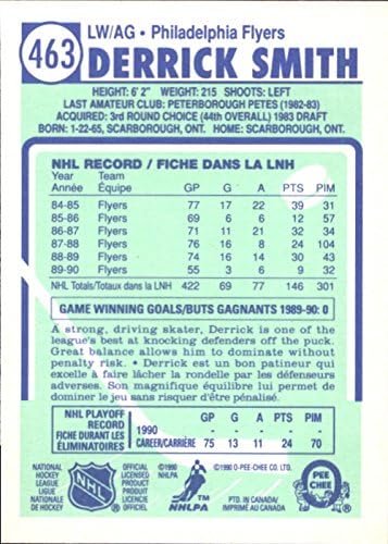 Miniatura 2 de 1990-91 O-Pee-Chee #463 Derrick Smith RC NHL Hockey Trading Card