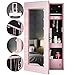 Produktbild IceCreamLiving Wandspiegel, mit LED-Lichtern, Organizer, Schlafzimmer, Schubladen, abschließbare Aufbewahrung M030 Led Pink