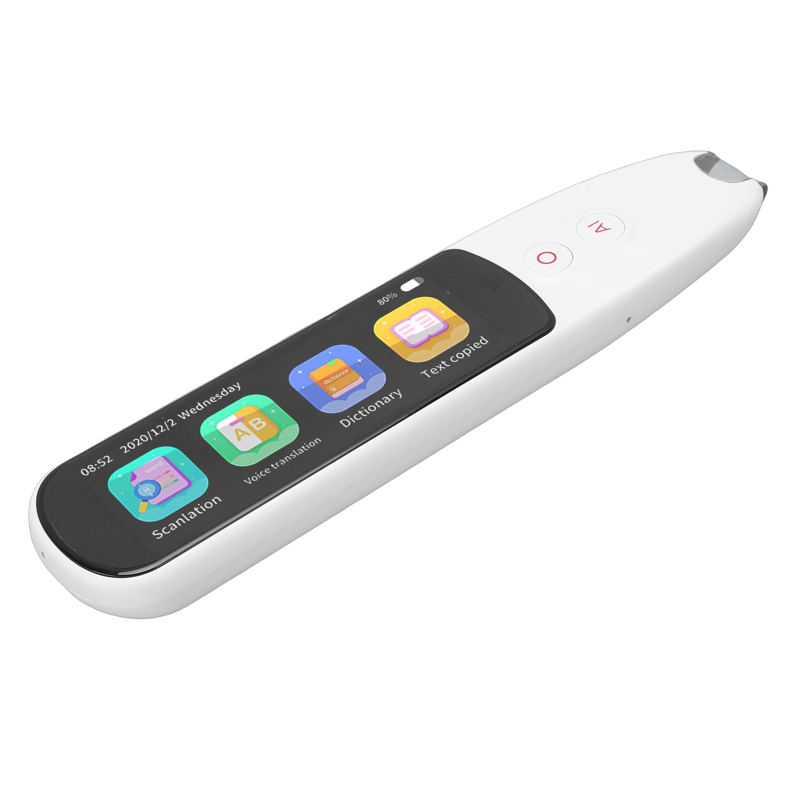 Generic Bolígrafo Traductor de Voz, Bolígrafo Traductor Portátil con Diccionario y Vocabulario Integrados para Aprender en Cualquier Momento y en Cualquier Lugar, Material Metálico