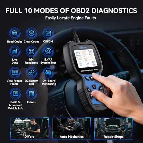 Probador de Baterías MA900 y Escáner OBD2 para Evitar Averías e Inspeccionar el Motor 3