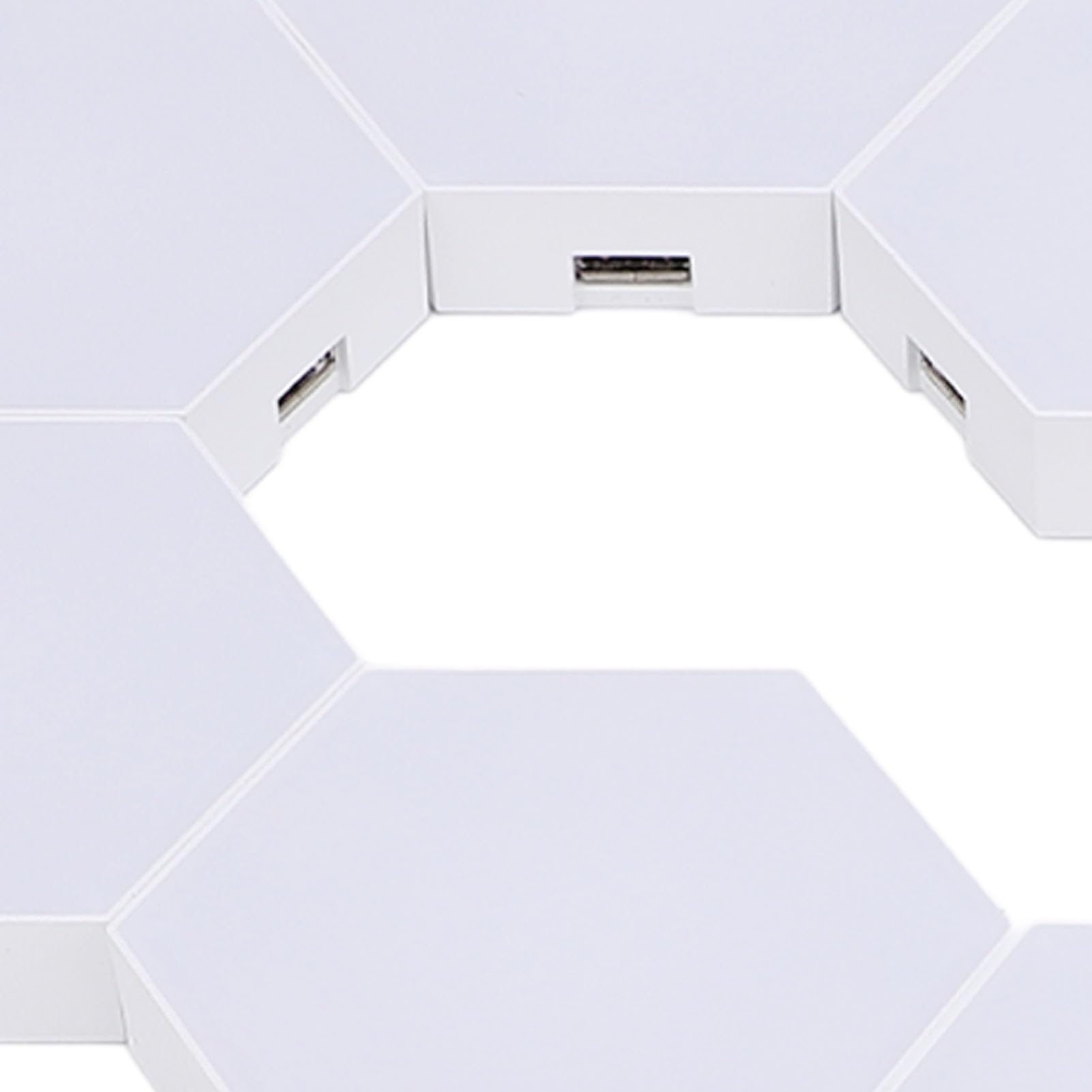 Juego de 10 Paneles de Luz Hexagonales, Luces de Pared IC Inteligentes LED RGB con Sincronización de Música WiFi y Control Remoto por Aplicación para Decoración de Sala de Juegos