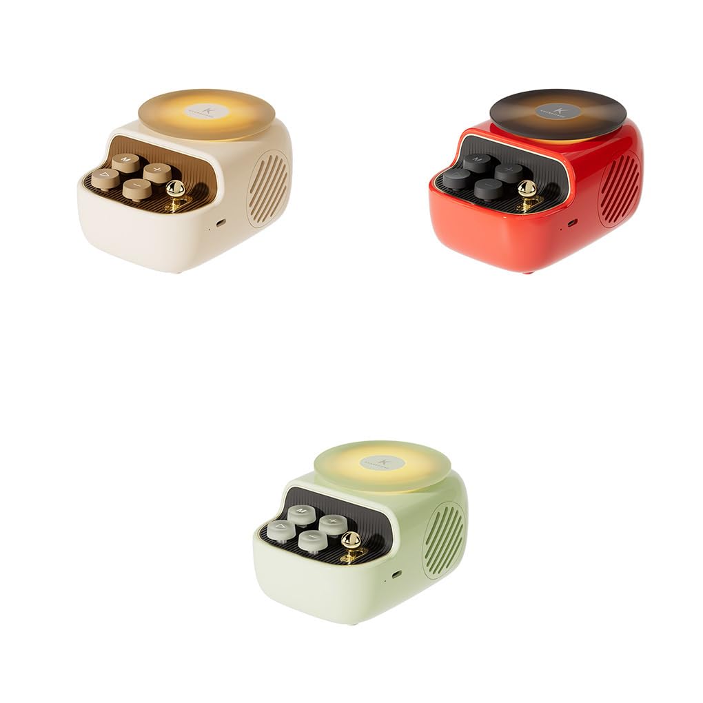 Petite Enceinte Bluetooth avec diffuseur d'arômes pour Une atmosphère relaxante. Son Haute fidélité. Enceinte Portable Bluetooth ABS, Blanc