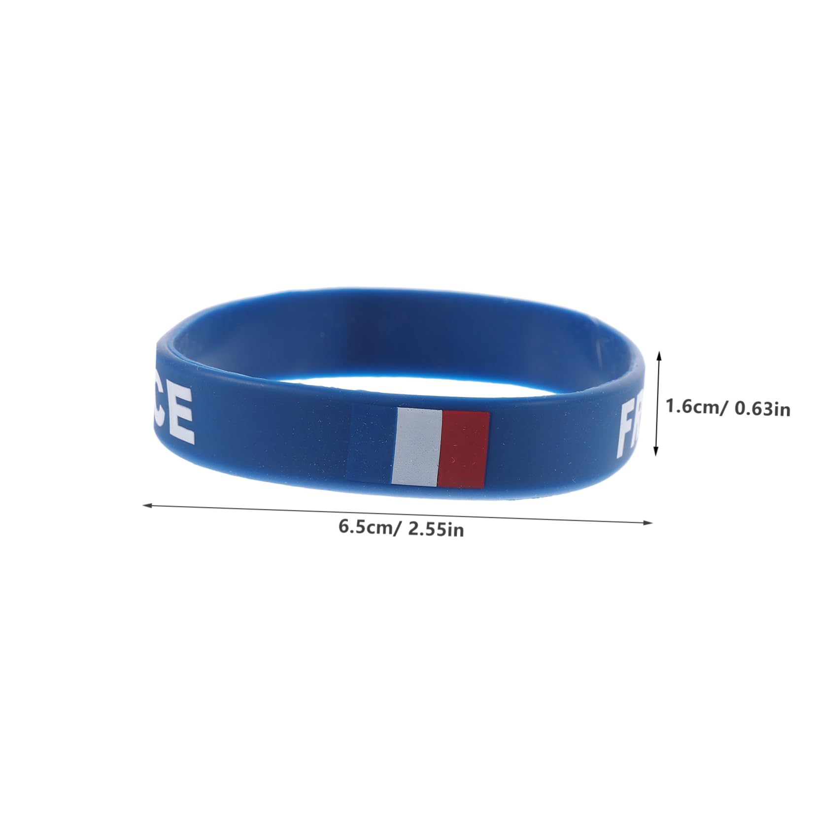 CORHAD 5Pcs Silicone National Flag Wristbands Durable Sports Bracelets for Men and Women for Football Matches and Patriotic Celebrations