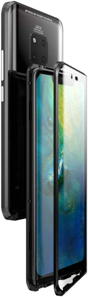 For Huawei Mate 20 Pro Case，JoyCube 360° Full Body Protective Case, Magnetic Adsorption Cover，Metal Frame Bumper With Built-in Screen Protector [ Front & Back ] Shockproof Dirtproof Anti-scratch-Black
