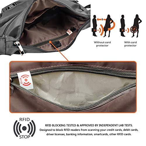Image of VOLGANIK ROCK Crossbody Bags for Women RFID Lightweight Travel Shoulder Bag Waterproof Nylon purses and handbags Pocketbook
