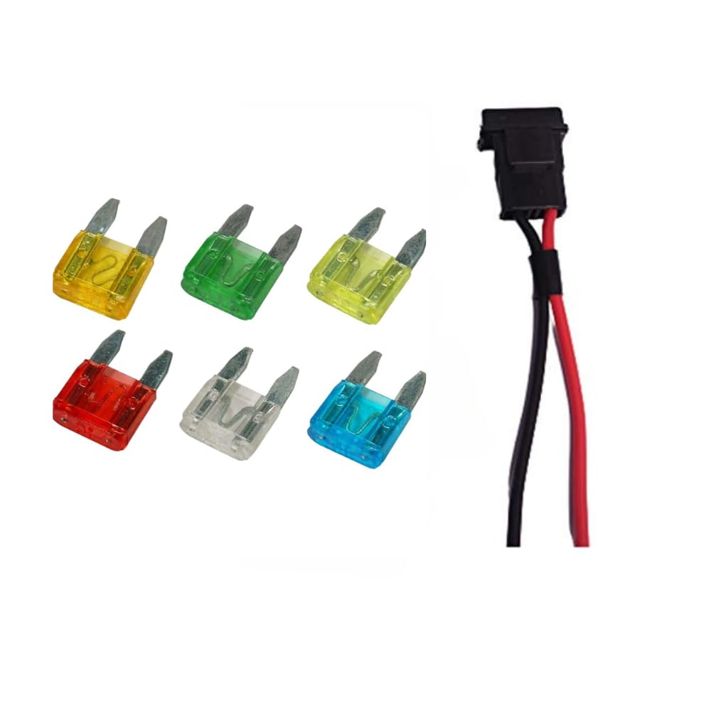 Crewbolt 5 AMP Blade Fuse Set with Holder | 10-Piece Automotive Fuse Pack for Car & Truck
