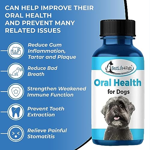 BestLife4Pets Oral Health Dental Care Supplement for Dogs – Plaque Tartar Remover Stomatitis & Gingivitis Control – Anti Inflammatory Tooth and Gums Pain Relief – Easy to Use Natural Pills (2 Pack) BestLife4Pets Oral Health Dental Care Supplement for Dogs – Plaque Tartar Remover Stomatitis & Gingivitis Control – Anti Inflammatory Tooth and Gums Pain Relief – Easy to Use Natural Pills (2 Pack)