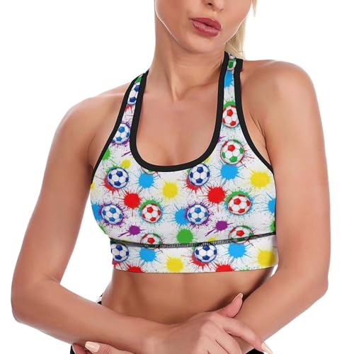 Image of Womens Comfortable Sports Bra Workout Tank Tops Racerback Fitness Gym Bra for Yoga Running