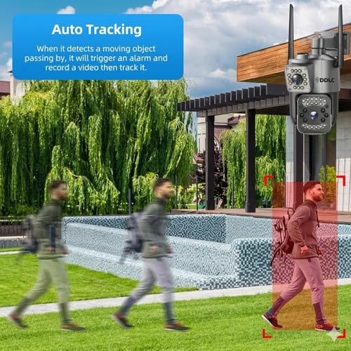 Image of DDLC 6MP Smart WiFi Dual Lens Outdoor PTZ CCTV Camera | 360 View | Full HD | Color Night Vision | Two Way Audio | Wireless Home Security Camera with Mobile App V380 Pro (Dual Lens PTZ)