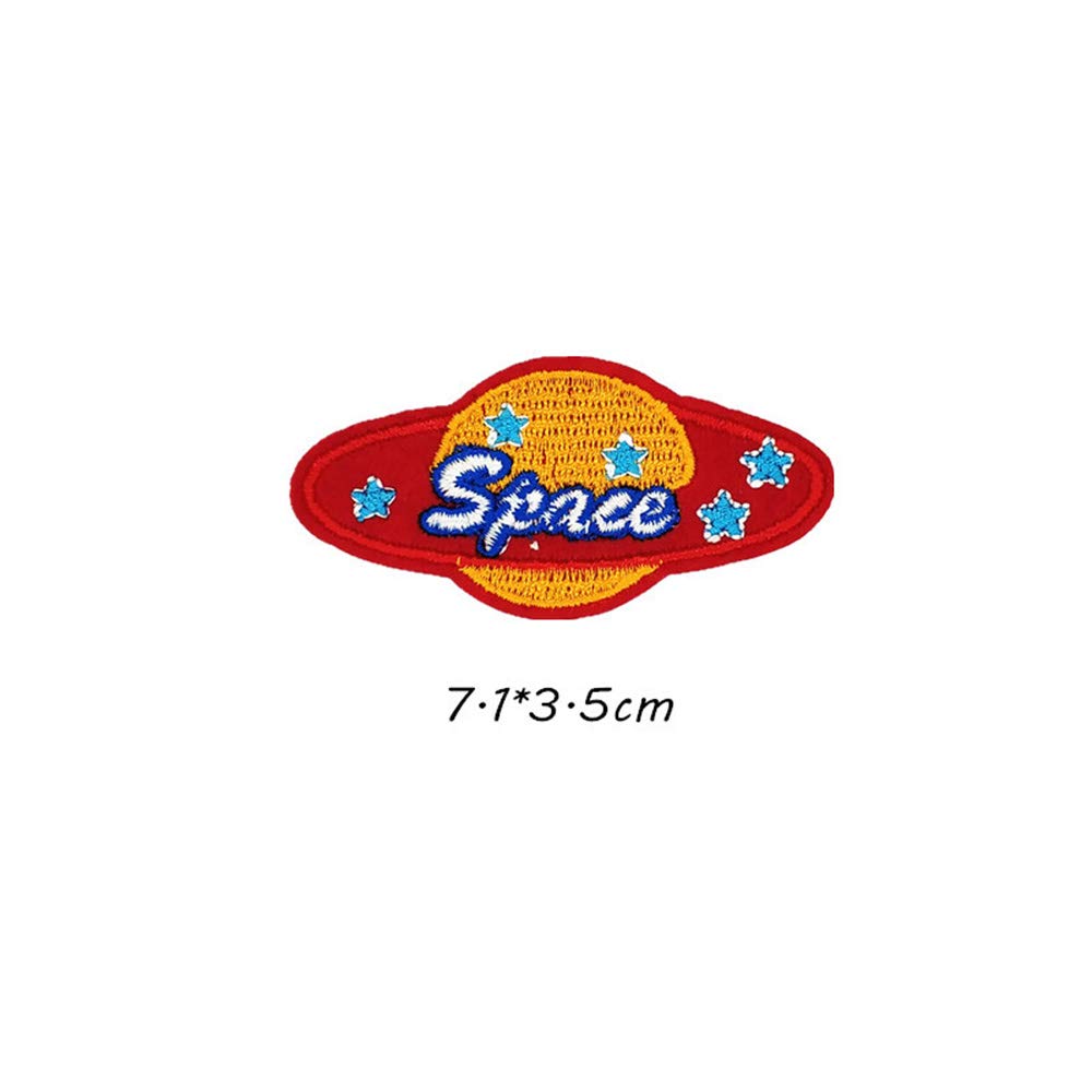 22 Toppe Ricamate Termoadesive – Motivi Spazio, Pianeti E UFO – Per Abbigliamento, Zaini E Jeans - 3
