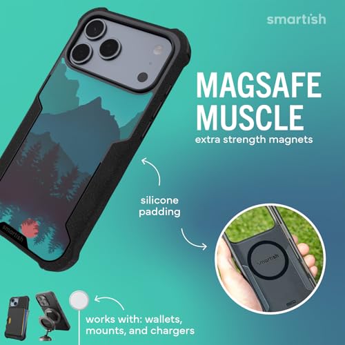 Image of Smartish iPhone 17 Pro Max MagSafe Case - Gripzilla Protective Magnetic Case for Men [Rugged + Tough] Military Grade Heavy Duty Grip Armor - Drop Tested for iPhone 17 Pro Max - Moving Mountains
