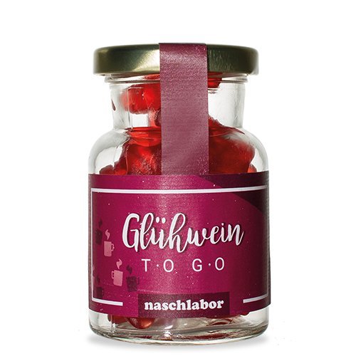 Naschlabor Glühwein To Go Fruchtgummis – Alkoholfreie Fruchtgummis für Weihnachts- und Adventszeit im Glas