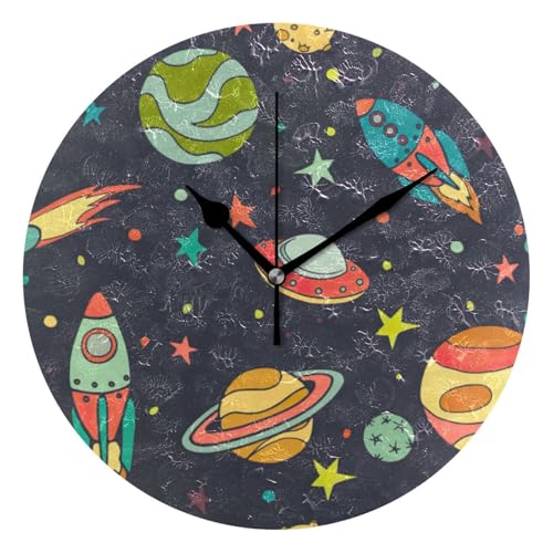 Comodo per il posizionamento: essendo dotato di un supporto in plastica trasparente, può essere facilmente posizionato sul tavolo. E la moderna parete dell'orologio ha una fessura per fori sul retro, che è facile da appendere alla parete.