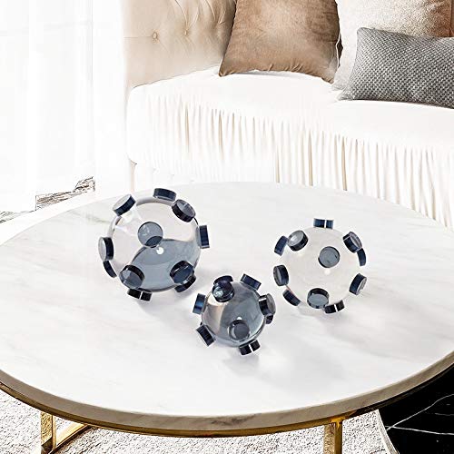 Esfera de cristal transparente OwKay para decorar salones modernos y mesas de centro estilo 3 4