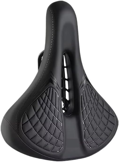 Bicycle Saddle MTB Road Hollow Breathable Bike Seat Rainproof Shock Absorbing Comfortable Warning Lights Seat for Outdoor Riding