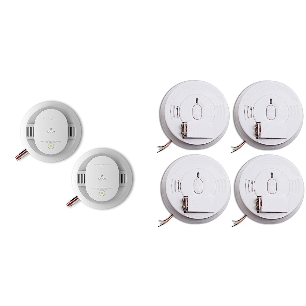 KiddeHardwired Smoke & Carbon Monoxide Detector (2 Pack) and Kidde Smoke Detector (4 Pack)