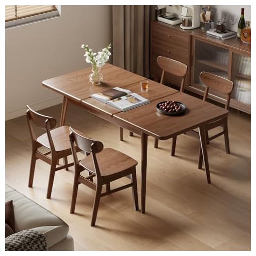 Muwuele Solid Wood Extendable Dining Table