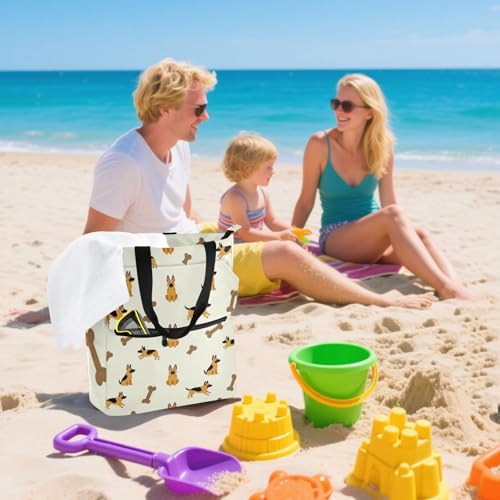 Bolsa de mano para niños con divertido estampado de pastor alemán 7