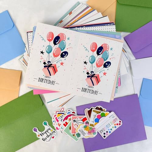 Cartes d'anniversaire uniques avec enveloppes et autocollants pour enfants - Lot de 200 - 5