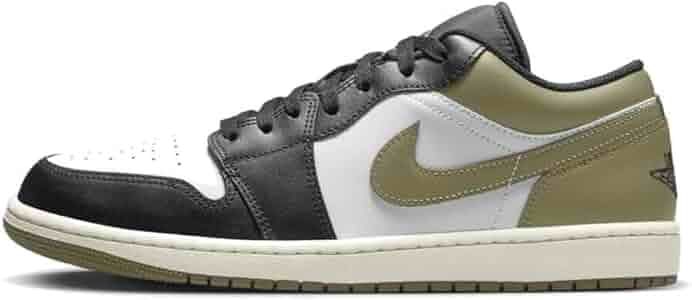 靴 Nike Air Jordan 1 Low Black/White/Olive This Air Jordan 1 Low 