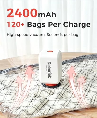 Image of 18pcs Vacuum Seal Bags for Clothing Travel, Cordless Pump, Carry-on Size Compression Packing Bags, 4000Pa Suction & 2400mAh Battery, Vacuum Storage Bags for Clothes, Luggage, Suitcase, Space Saver