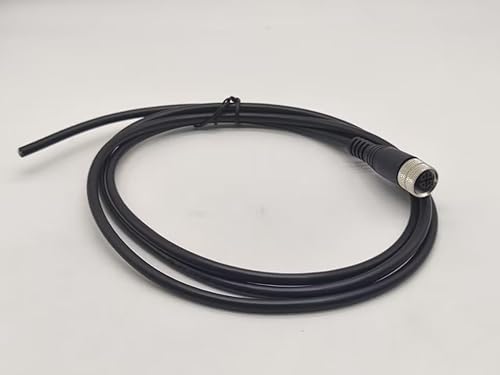 Miniatura 39 de Elecbee Cable M12 A-Code Conector recto de cabeza hembra individual Cable eléctrico de enchufe de aviación (cable de 5 pines 1.5M/4.9 pies) Cable