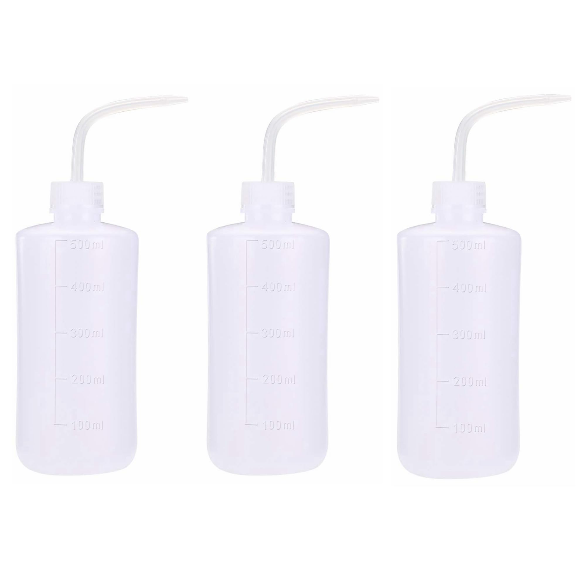 KingWei 3 PCS Tattoo Squeeze Wash Bottles Safety Wash Bottle 500ml Convenient Green Soap Supply Tattoo Accessories,Plastic Squeeze Bottle with Scale