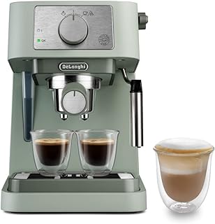 De’Longhi Manual Coffee Machine Stilosa EC260.GR, 15 Bar Pressure, Cappuccino System, Automatic Switch-Off, Compatible wit…