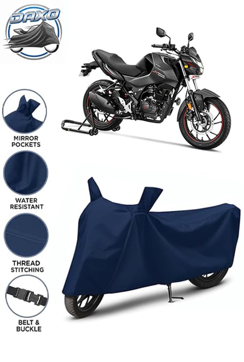 Image of Waterproof Bike Cover for Hero Xtreme 160 | All Weather Protection from Rain, Dust, UV Rays & Scratches with Mirror Pockets & Buckle Belt | Xtreme 160 Bike Cover